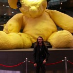 A very strange giant bear in the Doha airport.
