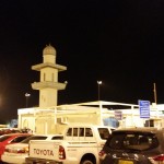 The first mosque I saw in Oman - in the airport parking lot